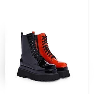 Trickz N Treatz Color Me Haunted Mismatched Combat Boots